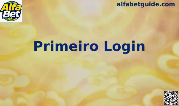 Primeiro Login Alfa Bet